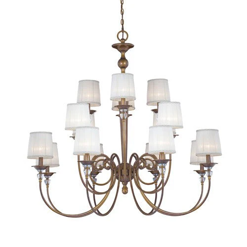 Locksley Antique Bronze Sixteen-Light Chandelier - Image 1