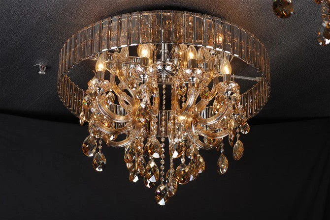 traditional crystal flush mount Chandelier - Image 1