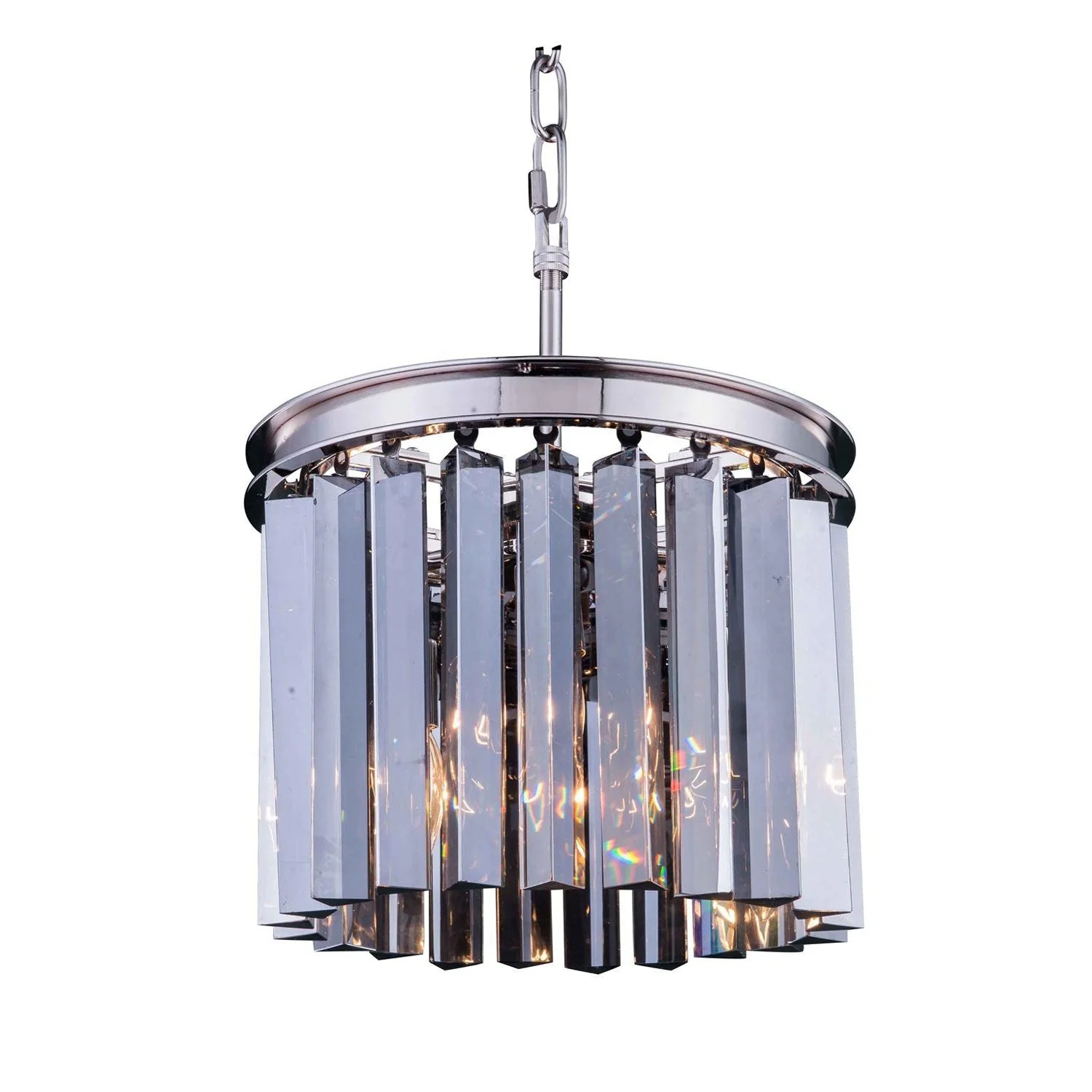 Sydney Polished Nickel Three-Light Pendant with Royal Cut Silver Shade Crystals - Image 1