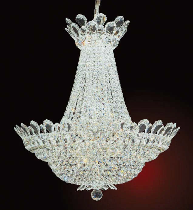 39 lights crystal chandelier in polished chrome finish - Image 1