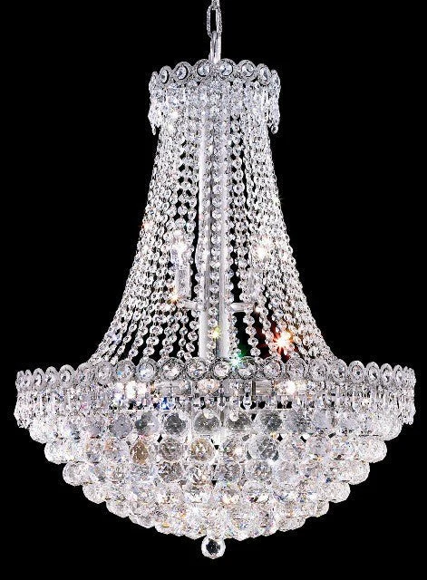 12 light Crystal chandelier with chrome plated finish - Image 1
