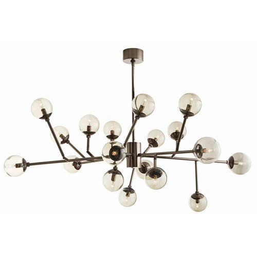 Dallas Brown Nickel 18 Light Chandelier - Image 1