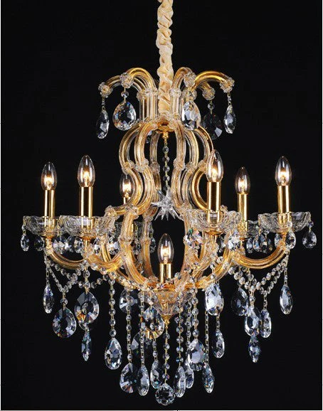 Gold plated 7 Light Maria Theresa crystal Chandelier - Image 1
