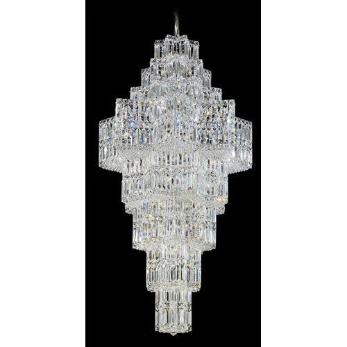 Silver 63-Light Clear Gemcut Pendant, 29.5W x 58H x 29.5D - Image 1