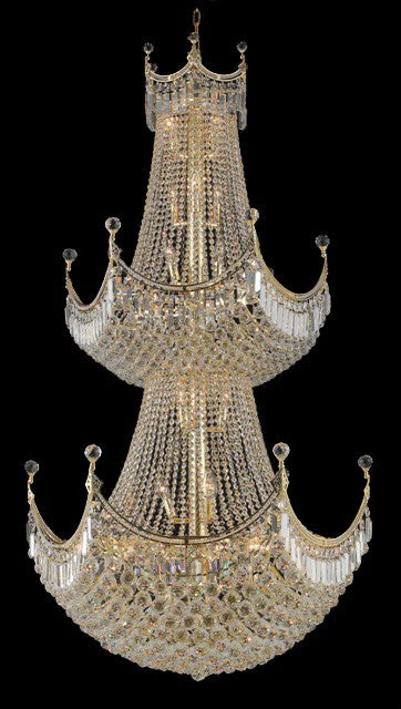 36 Light crystal chandelier with gold plated finish - Image 1