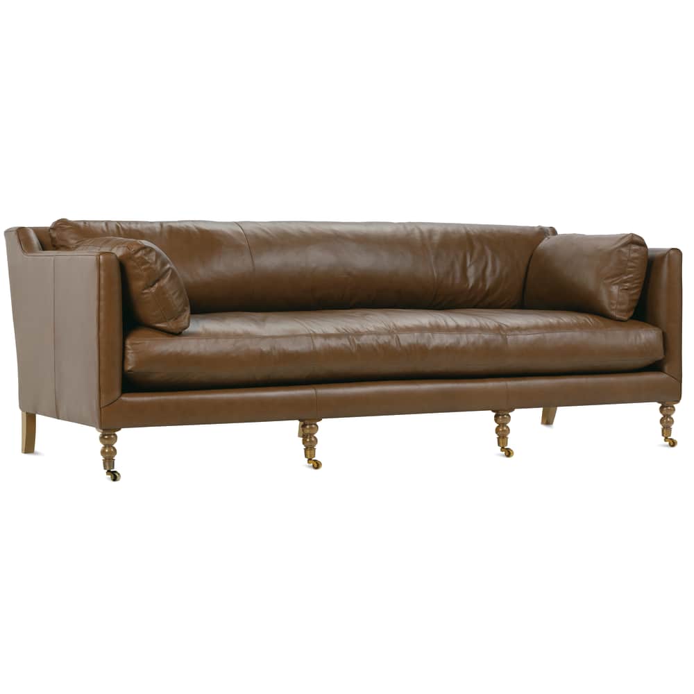 Rowe Furniture Madeline Bespoke Leather Sofa ~ Available To Custom Order In 13 Leather Choices - Image 2