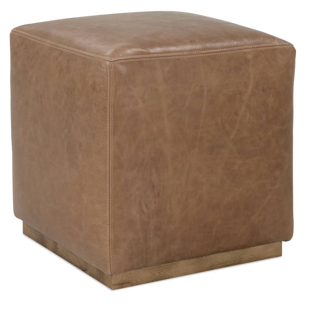 Rowe Furniture Dena Leather Accent Ottoman ~ Available To Custom Order In All Leathers - Image 2