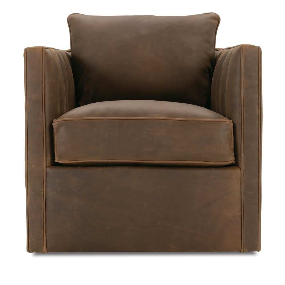 Rowe Furniture Kitt Leather Swivel Chair ~ Available To Custom Order In All Leathers - Image 2