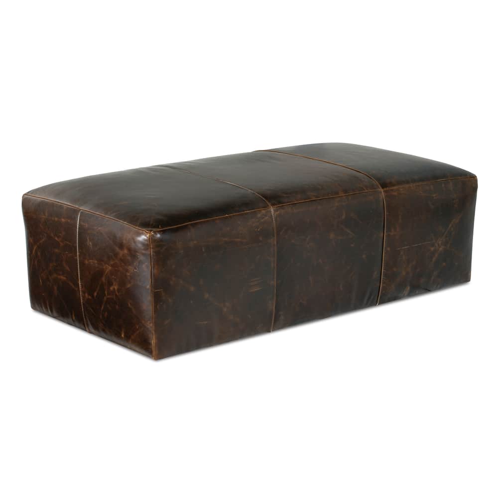 Rowe Furniture Macon Leather Ottoman ~ Available To Custom Order In All Leathers - Image 3