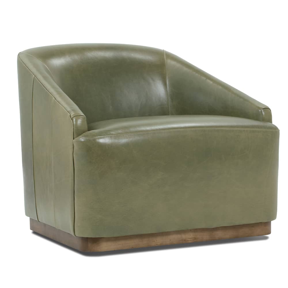 Rowe Furniture Bernie Leather Swivel Chair ~ Available To Custom Order In All Leathers - Image 3