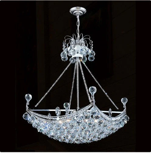 Six-Light ChromeFinish with Clear-Crystals Chandelier - Image 1