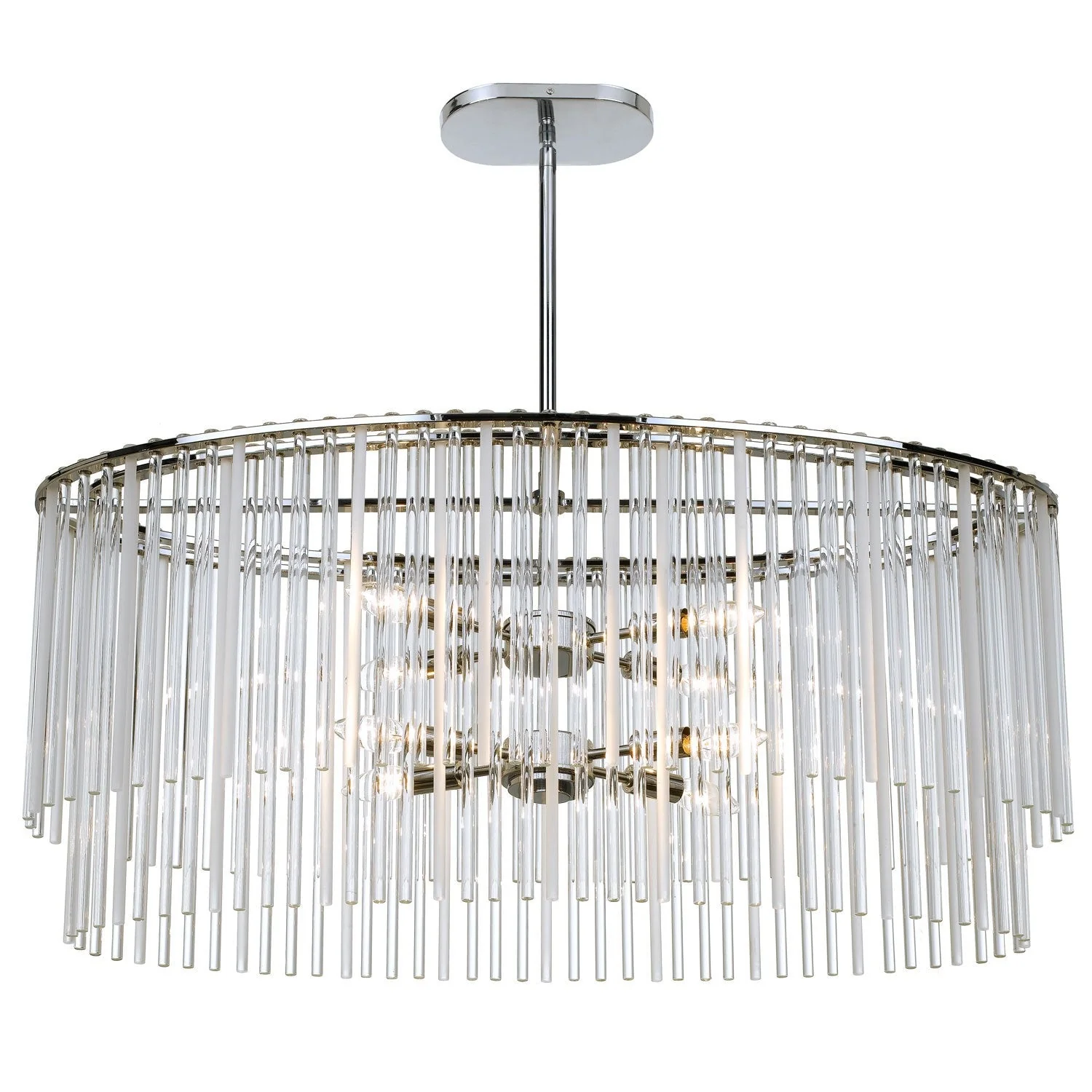 Group Bleecker Chrome Eight-Light Pendant - Image 1