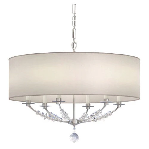 Group Mirage Polished Nickel Six Light Drum Pendant - Image 1