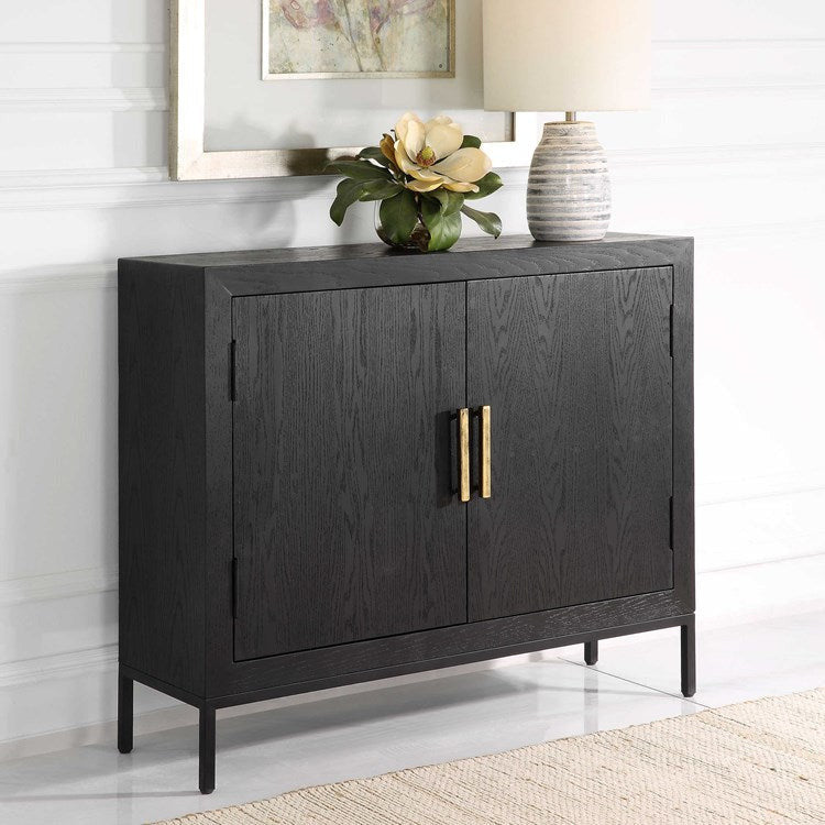 Uttermost Front Range Dark Ebony 2 Door Cabinet - Image 1