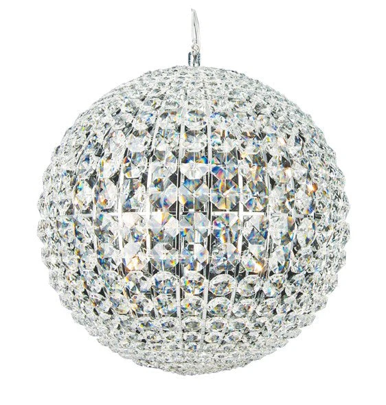 7 light crystal chandelier in polished chrome - Image 1