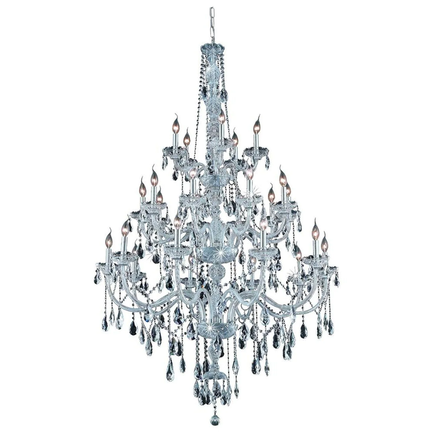 Verona Chrome Twenty-Five Light Chandelier with Clear Royal Cut Crystals - Image 1