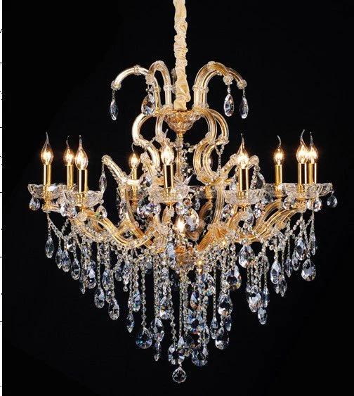 Gold plated 11 Light traditional crystal Chandelier - Image 1