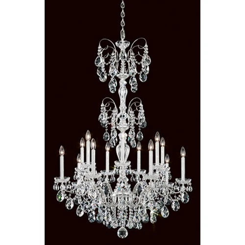 Sonatina Silver 14-Light Chandelier with Clear Heritage Crystal - Image 1