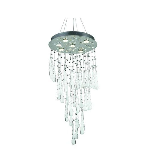 Comet Royal Cut Crystal Chrome Six Light 36-in Chandelier - Image 1