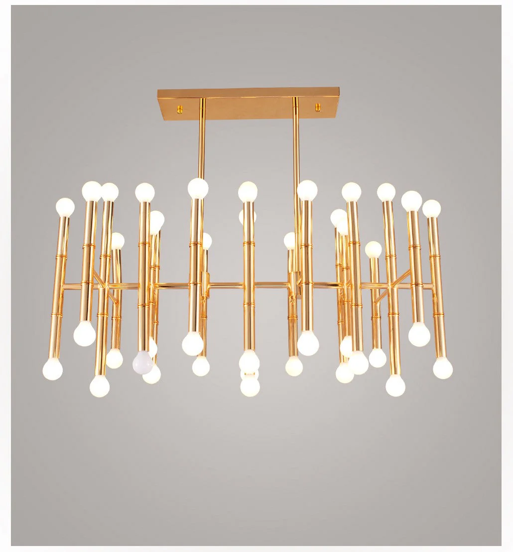 Modeen design simple style beautiful gold 42 lights chandelier - Image 1
