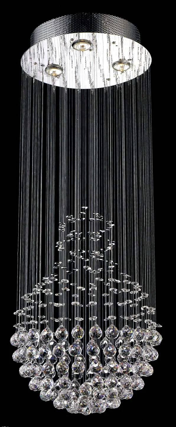 3 lights polished chrome galaxy Contemporary Crystal Chandelier - Image 1