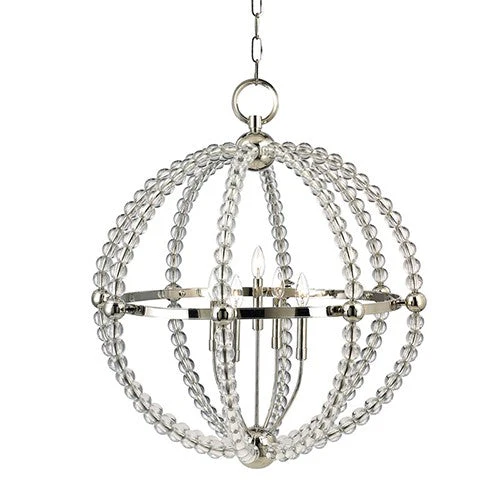 Polished Nickel Three-Light Pendant - Image 1