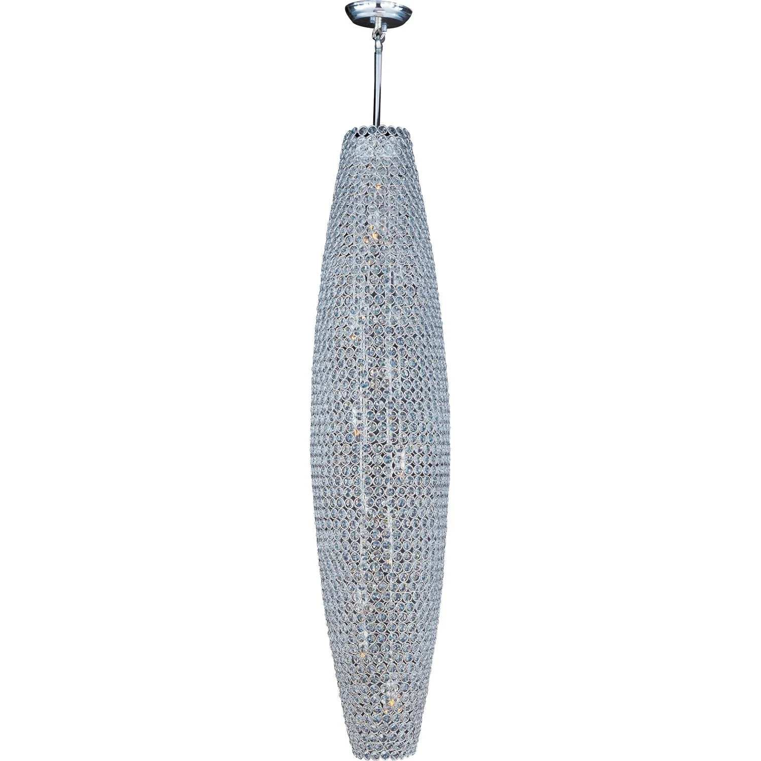 International Glimmer Plated Silver Twelve-Light Pendant - Image 1
