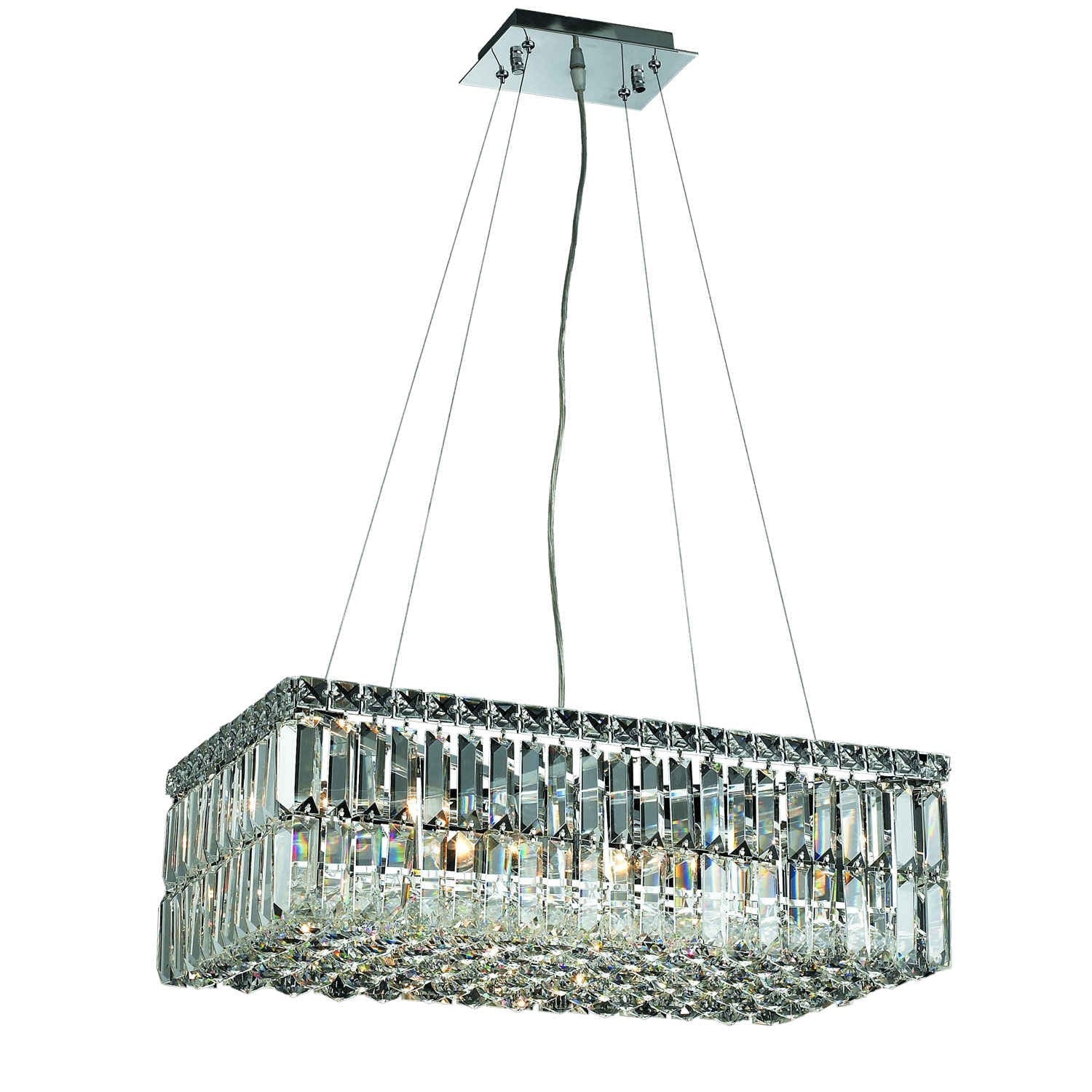Maxim Chrome Six-Light 12-Inch Pendant with Royal Cut Clear Crystal - Image 1