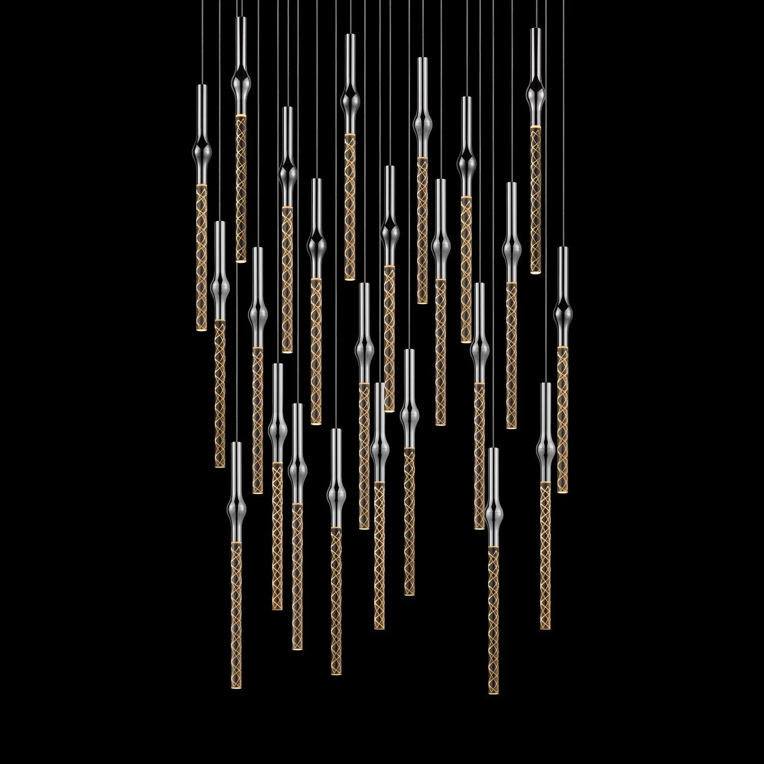 Polished Chrome 24-Light LED Pendant - Image 1