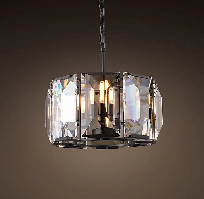 American-style 4 lights square crystal chandeliers - Image 1