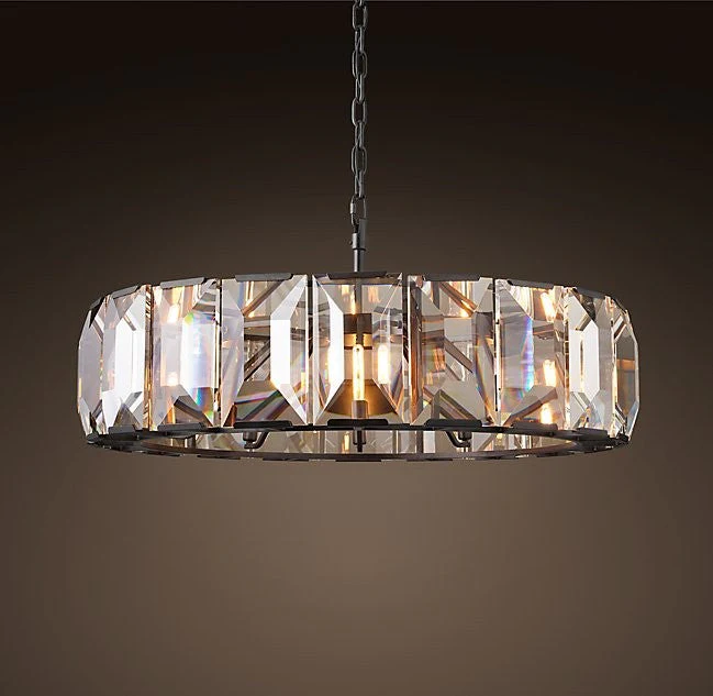 American-style 10 lights square crystal chandeliers - Image 1