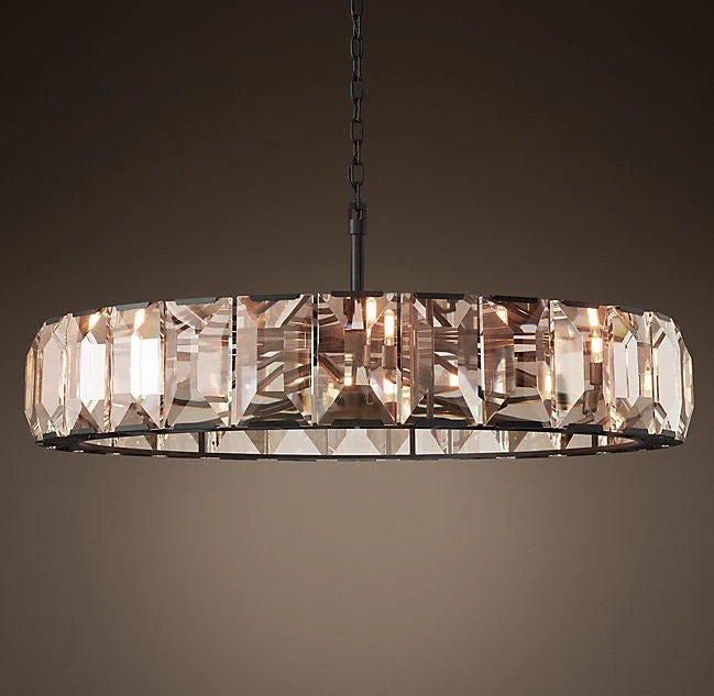 American-style 16 lights square crystal chandelier - Image 1