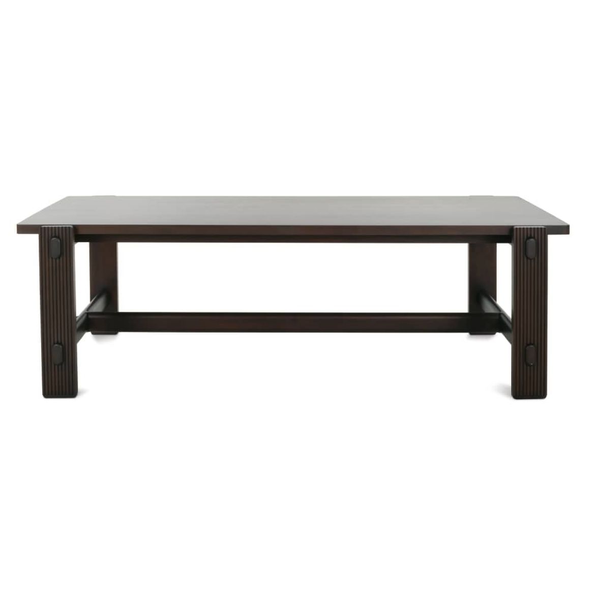 Rowe Furniture Kindred Rectangle Wood Dining Table ~ Mahogany Top Godiva Finish - Image 1