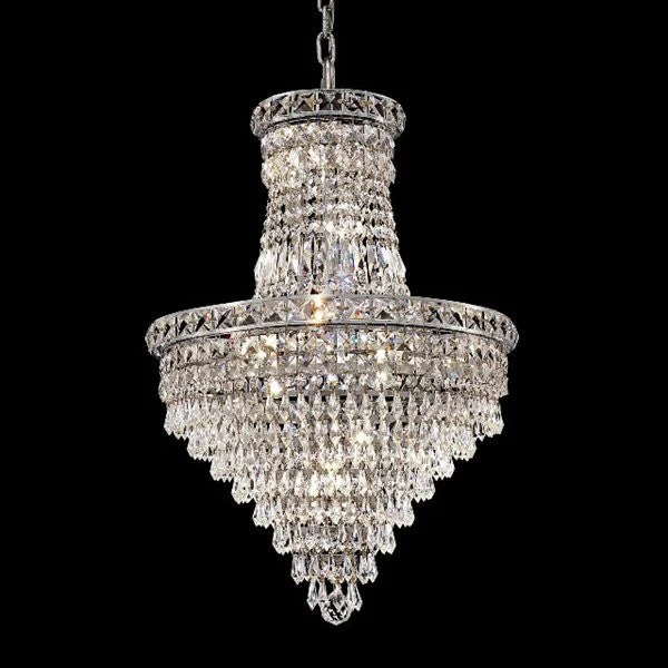 Polished chrome 12 Light crystal Chandelier - Image 1