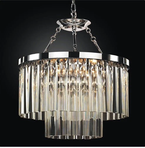 Chrome 19-Inch Convertible Chandelier - Image 1