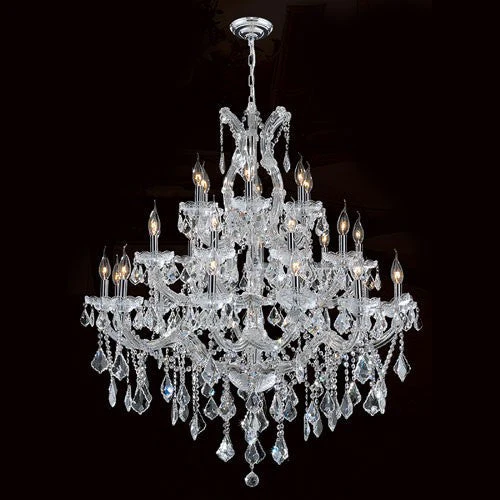 Corp Maria Theresa 28-Light Chrome Finish with Clear-Crystals Chandelier - Image 1