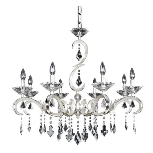 Eight-Light 31.5-Inch Wide Chandelier with Firenze Clear Crystal - Image 1