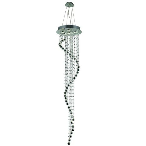 Galaxy Royal Cut Crystal Chrome Five Light 78-in Chandelier - Image 1