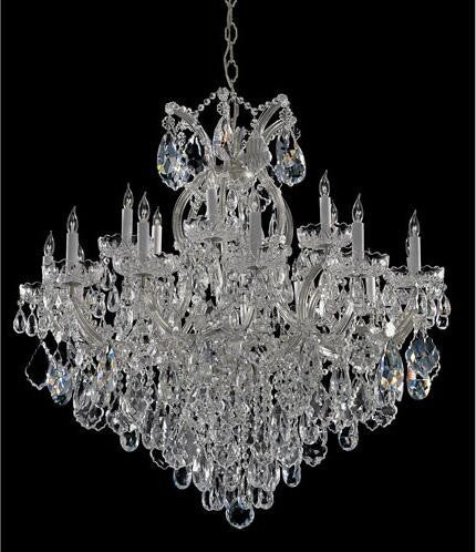 Chrome Nineteen-Light Chandelier with Swarovski Spectra Crystal - Image 1