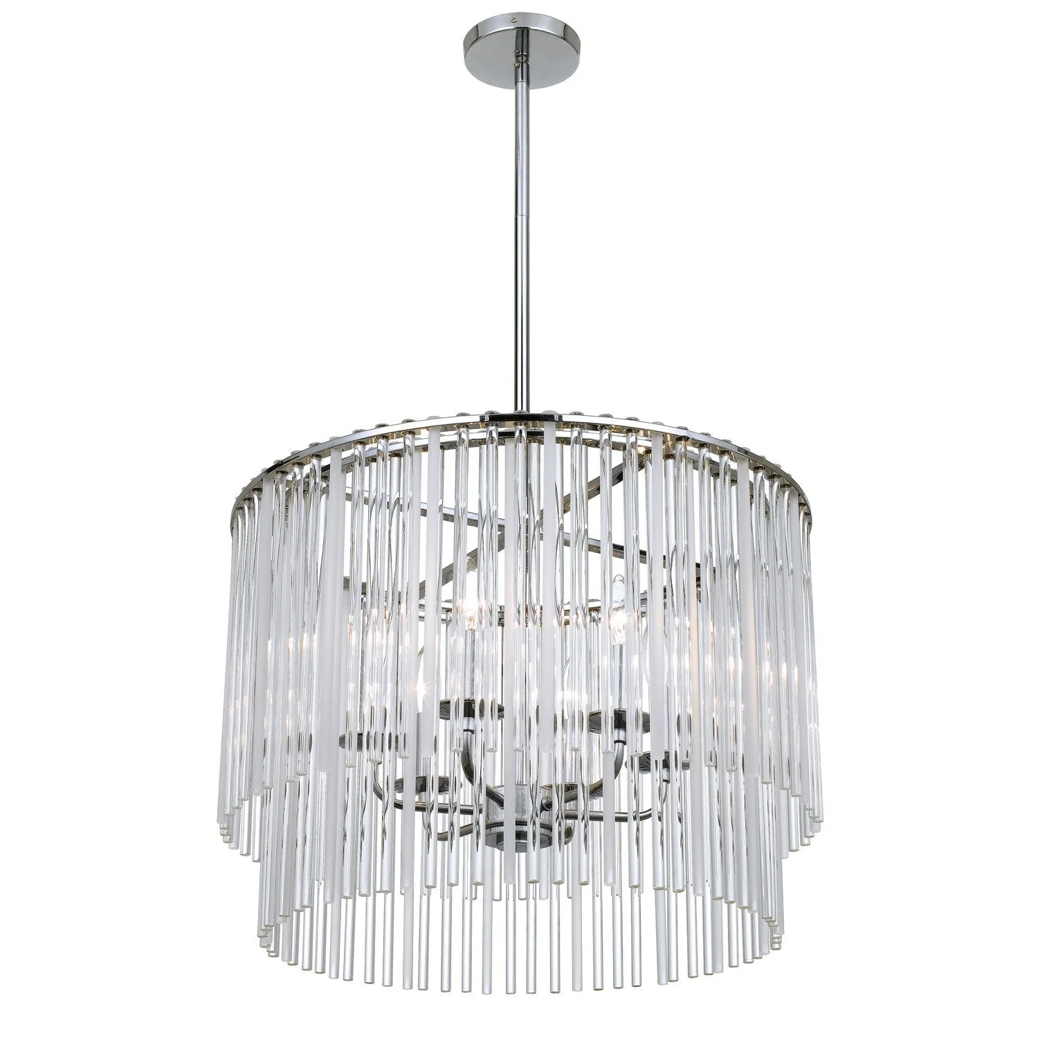 Group Bleecker Chrome Six-Light Pendant - Image 1