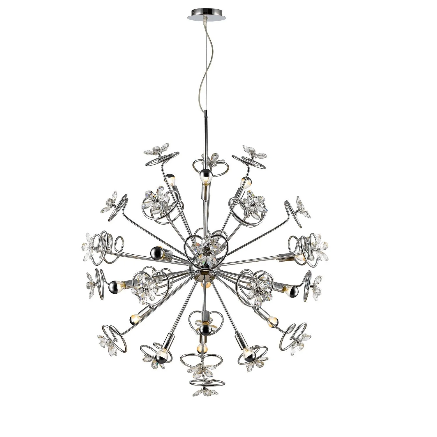Flora Chrome 39-Inch LED Pendant - Image 1
