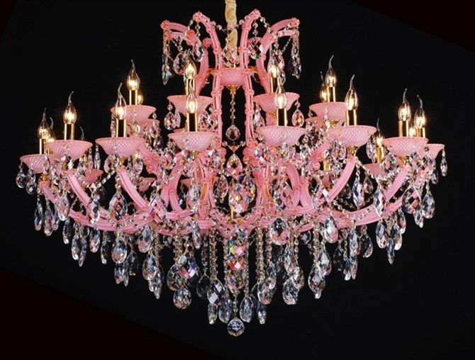 Maria Theresa crystal Chandelier in the pink color - Image 1