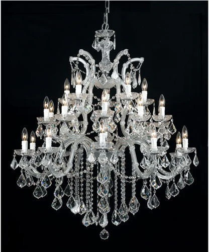 Polished Chrome Ten-Light Chandelier with Swarovski Strass Crystal - Image 1
