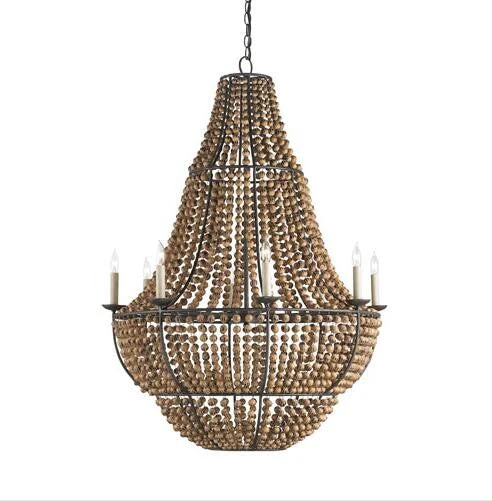 Bronze 32-Inch Eight-Light Chandelier - Image 1