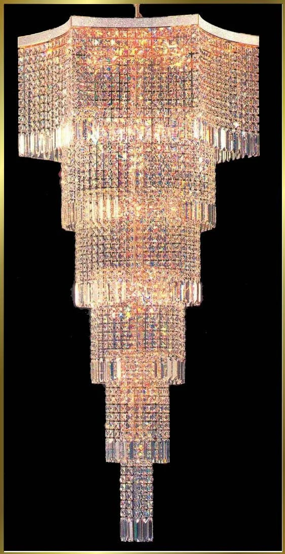 Entryway chandelier / foyer chandelier in gold plated finish - Image 1