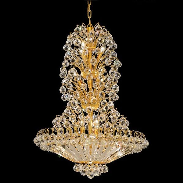 Gold plated 14 Light crystal Chandelier - Image 1