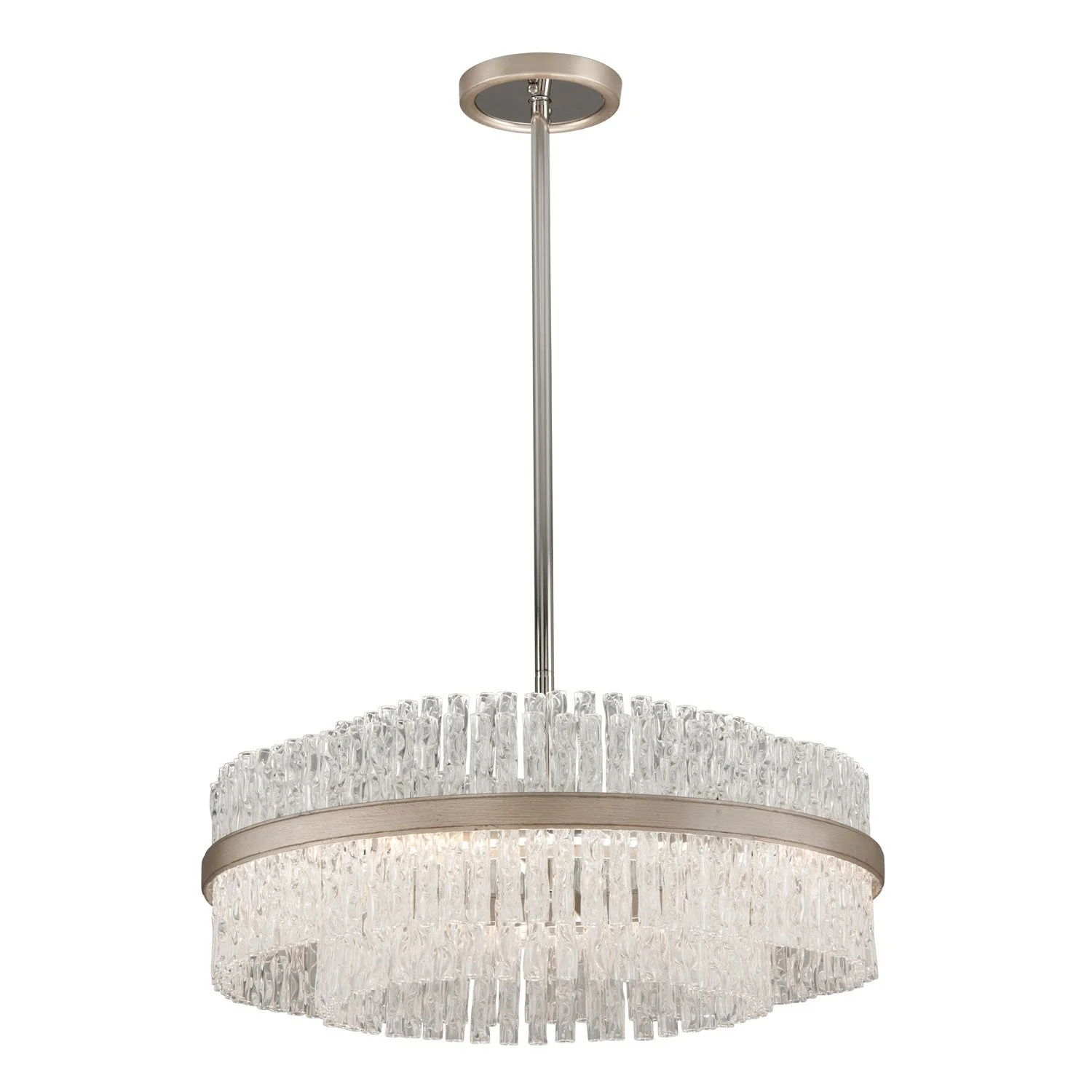 Silver Leaf 27-Inch Six-Light Pendant - Image 1