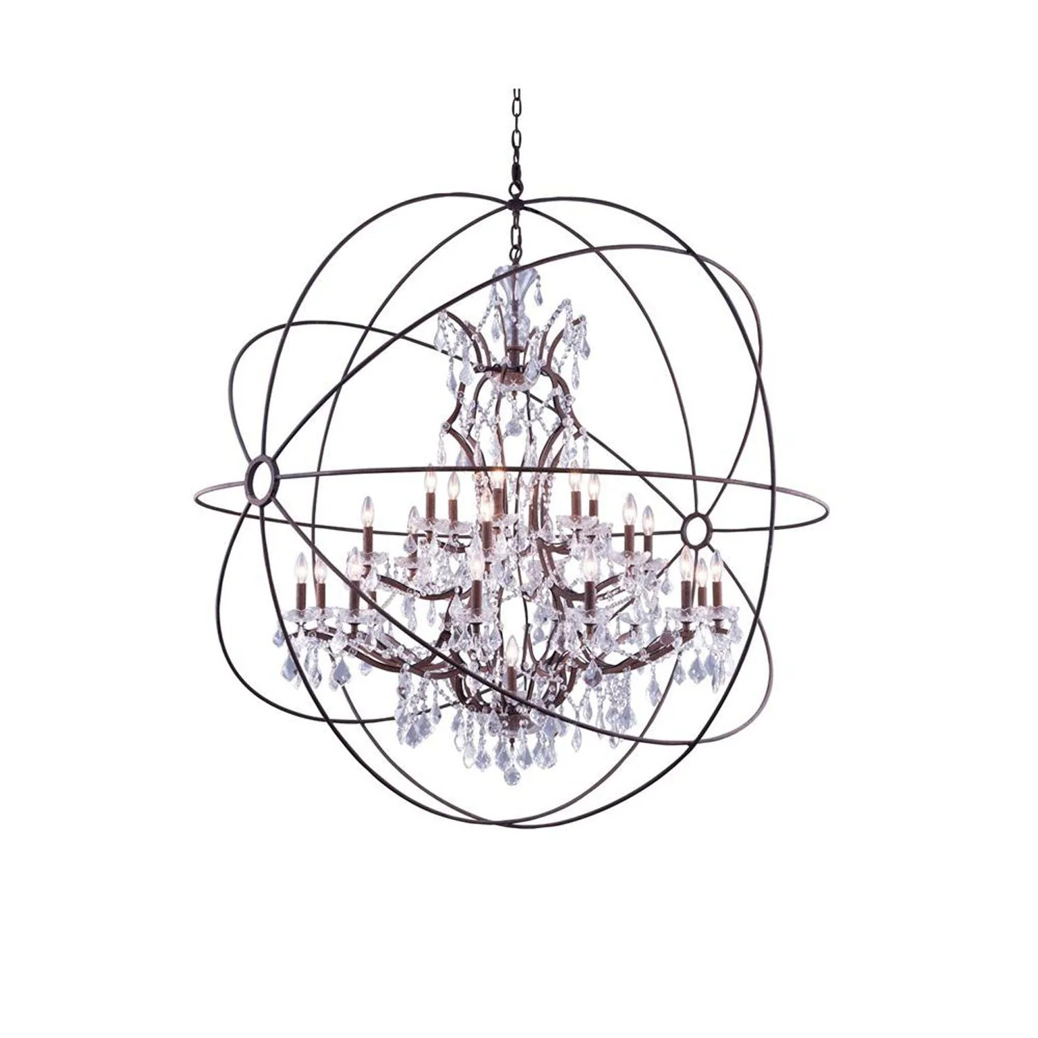 Geneva Rustic Intent Sixty-Inch Pendant with Clear Crystals - Image 1