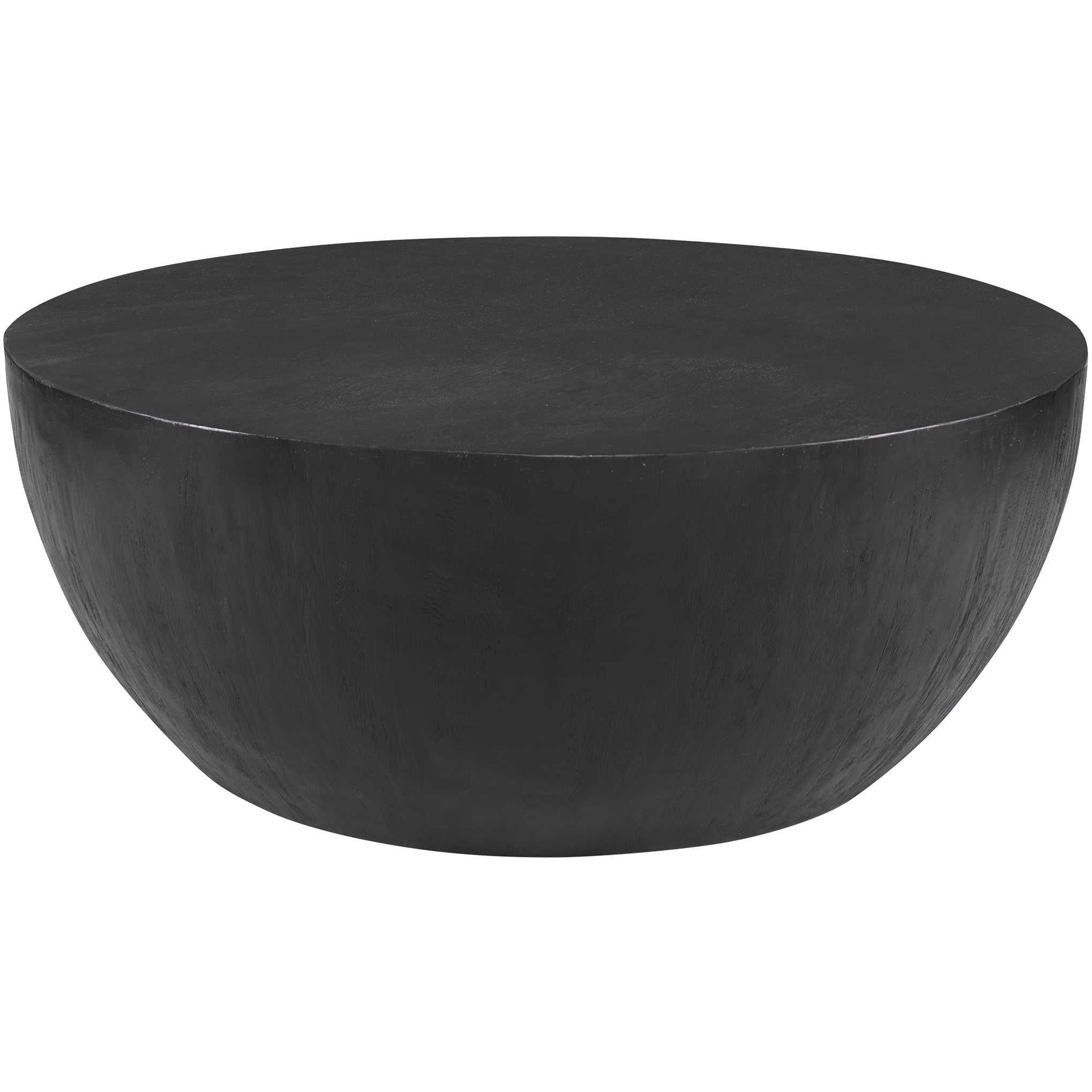Uttermost Lark Deep Ebony Mango Wood Modern Round Coffee Table - Image 2