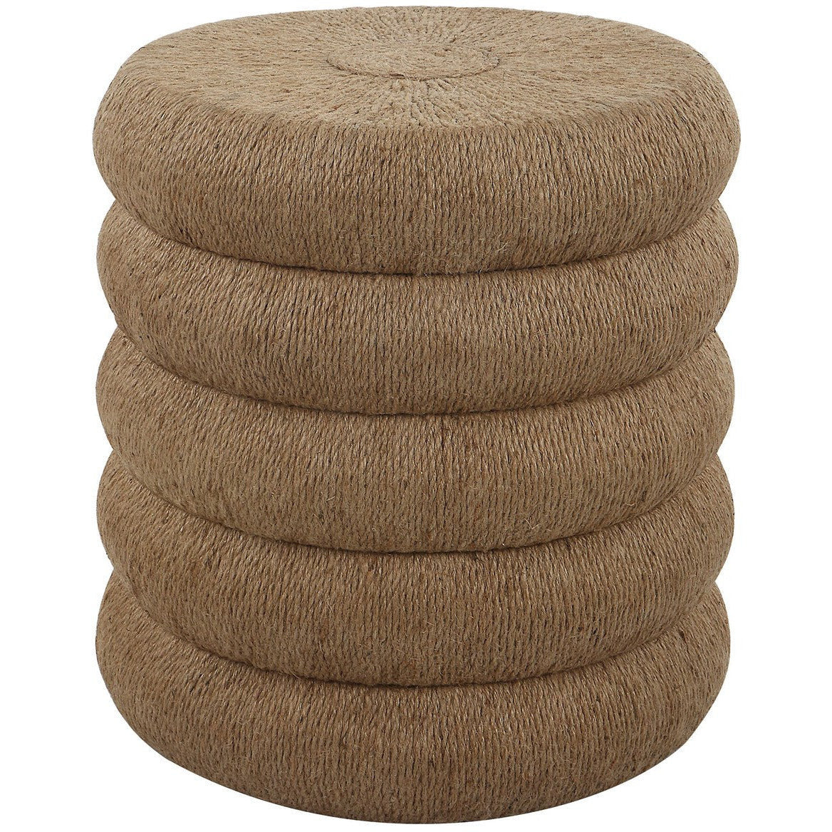 Uttermost Capitan Braided Rope Round Rustic Modern Side Table - Image 2